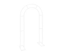 Arco per matrimonio, 2,2 m, a forma di U, supporto in metallo, per matrimonio, portata 8 kg, arco per palloncini aperto, per matrimoni, compleanni, anniversari (bianco)