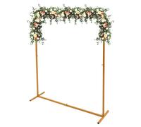 Arco per matrimonio, 2 x 1,5 m, con base, robusta struttura in metallo in oro per matrimoni, feste in giardino, compleanni, anniversari, arco riutilizzabile con supporto stabile e senza attrezzi