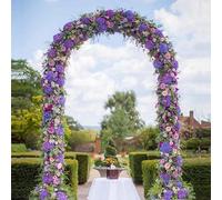 Arco per matrimonio, arco per rose in metallo, facile da montare, per decorazione da patio, disponibile in 120 x 200 cm e 180 x 220 cm, colore nero, dimensioni: larghezza 80 x altezza 200 cm.