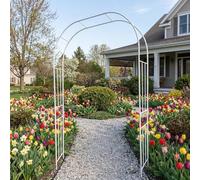 Arco per Matrimonio e Giardino, Pergolato in Metallo 19mm con Basi per Decorazioni con Fiori e Palloncini, Supporto Versatile per Feste ed Eventi All'aperto(White,180x240cm)