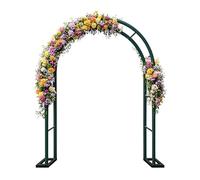Arco per matrimonio, in ferro, con traliccio, zucca, cetriolo, vite, pergola, larghezza 1,4 m, 1,8 m, 2 m, 2,4 m, per esterni, giardino, decorazione per Natale, feste di compleanno (verde, larghezza