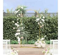 Arco per matrimonio moderno in acciaio 100 x 39 x 200 cm per eventi all'aperto, feste in giardino e cerimonie con struttura stabile e facile da montare, ideale come decorazione