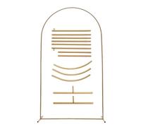 Arco per Matrimonio Supporto for arco in metallo, 1 pezzo, for matrimonio, con cornice in ferro for palloncini, supporto sfondo dorato, decorazione fai da te for feste di compleanno(6ft(180cm))