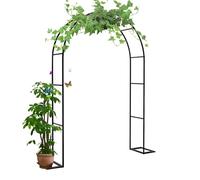 Arco per matrimonio, traliccio in metallo, per piante rampicanti, arco da giardino, 120 cm x 300 cm, decorazione per esterni, supporto per rose, di grandi dimensioni (1,2 x 2,2 m)