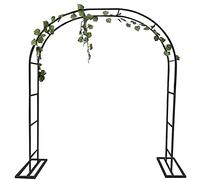Arco per pergola da Giardino, pergola in Metallo, Supporto per Piante rampicanti Come Rose, Elegante Decorazione per l'ingresso di Un Matrimonio, Disponibile in Diverse Misure (Nero, 3x2,2 m
