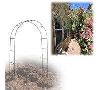 Arco per pergola in metallo, resistente alle intemperie, antiruggine, supporto per piante da giardino, decorazione per matrimoni, colore nero, pergolato da giardino (larghezza x altezza 280 x 200 cm)