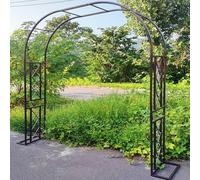 Arco per pergola in metallo robusto per piante rampicanti, arco da giardino per rose, arco per matrimonio, grande, 180 x 230 cm, finitura marrone, perfetto per decorazioni e supporto esterni.