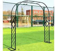 Arco per pergolato da giardino, traliccio in metallo resistente, pergola resistente alle intemperie per piante rampicanti, arco all'aperto con basi