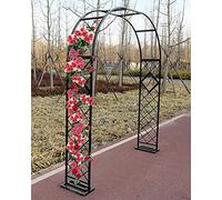 Arco per Piante Rampicanti Pergolato in Metallo Archi da Fiori Rose Decorazione Giardino Ingresso Arco Rampicanti con Base Bianco/Nero 140x230cm 180x230cm 220x230cm 260x230cm 300x230cm 340x230cm