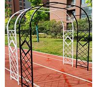 Arco per Rampicanti con Base, Pergola per Rose Bianco/Nero, Arco da Giardino in ferro battuto 140x230cm 180x230cm 220x230cm 260x230cm 300x230cm 340x230cm Sostegno per Piante tunnel Glicine ( Color : N