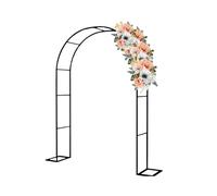 Arco per rose antiruggine nero, traliccio da giardino da 200/220/230 cm, supporto per piante in metallo, pergola decorativa per matrimoni, supporto per piante rampicanti, arco da giardino (140 x 23 cm