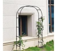 Arco per rose da esterno in metallo per piante rampicanti, decorazione per matrimoni e anniversari, colore nero, altezza regolabile da 120 a 350 cm, accessorio da giardino elegante