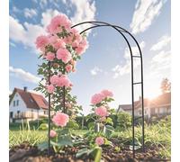 Arco per rose da esterno, in metallo, resistente alle intemperie, arco da giardino in ferro verniciato a polvere, pergolato per matrimonio, forte supporto per piante rampicanti, pergola (larghezza x