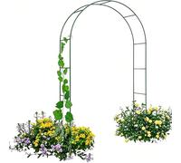 Arco per rose da esterno, traliccio in metallo, arco da giardino per piante rampicanti, decorazione per matrimoni, disponibile in nero e verde, dimensioni da 0,8 m a 3,5 m