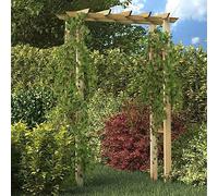Arco per rose da giardino, 150 x 60 x 204 cm, in legno di pino impregnato verde, arco stabile per piante rampicanti come rose, crea un ingresso elegante e bello