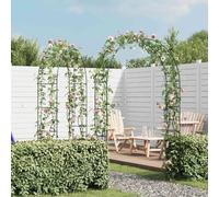 Arco per rose da giardino, 2 pezzi, traliccio in metallo, 1,4 x 2,4 m | Traliccio in metallo resistente, resistente alle intemperie, 4 piedini per stabilità, per rose e piante rampicanti
