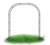 Arco per rose da giardino in metallo, 2,4 m, per piante rampicanti, antiruggine, per interni ed esterni, resistente alle intemperie, colore nero (2,4 m x 2,2 m x 40 cm)
