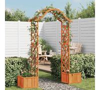 Arco per rose in legno di abete massiccio, versatile arco da giardino con due vasi laterali come traliccio e passaggio decorativo per il vostro vialetto del giardino