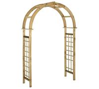 Arco per rose in legno di pino impregnato verde, stabile traliccio per piante rampicanti, versatile come decorazione da giardino o per l'ingresso