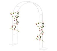 Arco per rose in metallo, 240 cm, per decorazione da giardino, per matrimoni e feste di compleanno, con base robusta, per esterni, per esposizioni floreali ed eventi
