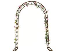 Arco per rose in metallo color bronzo, per piante rampicanti, decorazione per matrimoni, disponibile in misure 140 x 220 cm, 180 x 240 cm, 240 x 240 cm, elegante pergolato da giardino