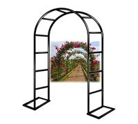Arco Per Rose In Metallo Con Basi, 140 200 240 300 cm larghezza Traliccio Pergolato Da Giardino Per Piante Rampicanti, Supporto Sostegno Archetto Per Matrimonio, Decorazione Eventi(Nero,100x220 cm (Lx