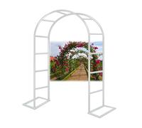 Arco Per Rose In Metallo Con Basi, 140 200 240 300 cm larghezza Traliccio Pergolato Da Giardino Per Piante Rampicanti, Supporto Sostegno Archetto Per Matrimonio, Decorazione Eventi(Bianco,280x250 cm (