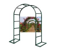 Arco Per Rose In Metallo Con Basi, 140 200 240 300 cm larghezza Traliccio Pergolato Da Giardino Per Piante Rampicanti, Supporto Sostegno Archetto Per Matrimonio, Decorazione Eventi(Verde,140x240 cm (L