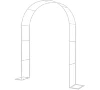 Arco per rose in metallo con traliccio per piante rampicanti, larghezza 2 m, perfetto per matrimoni e decorazioni da esterno, design robusto per supporto da giardino, altezza 1,8 m, profondità 25 cm