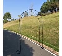 Arco per rose in metallo da giardino in ferro battuto pergola per patio esterno rampicanti supporto decorativo giardino archi colore nero design perfetto per l'abbellimento