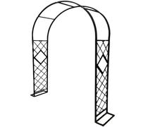 Arco per rose in metallo galvanizzato resistente, per piante rampicanti, autoportante, arco da giardino e pergolato, struttura robusta nera, ideale per la decorazione del giardino (L 180 x H 230 cm)