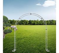 Arco per rose in metallo per giardino in ferro battuto bianco supporto per piante rampicanti autoportanti graticcio floreale decorazione esterna per viti e rose durevole arco da giardino