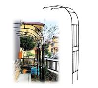 Arco per rose in metallo per piante rampicanti, supporto da giardino, traliccio 60 cm 300 cm, regolabile, decorazione per matrimoni, cerimonie all'aperto, nero, 300 x 240 cm