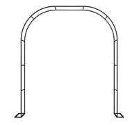 Arco Per Rose In Metallo, Per Rampicanti Per Piante E Decorazioni Esterni E Interni, Traliccio Pergolati Pergolato Per Matrimonio, Resistente Alle Intemperie(Black,2.0m*2.30m*40cm)