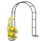 Arco per rose in metallo robusto per piante rampicanti decorazione da giardino all'aperto 180 x 220 cm nero pergolato da giardino perfetto per matrimoni e paesaggistica