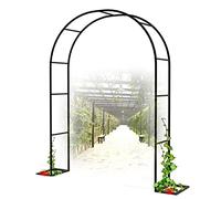 Arco per rose in metallo robusto per piante rampicanti, supporto da giardino resistente alle intemperie, disponibile in nero - Dimensioni: 120 x 220 x 25 cm, 180 x 220 x 40 cm, 350 x 220 x 40 cm