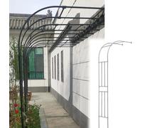 Arco per rose in metallo zincato, robusto arco da giardino per belle rose e supporto per piante (dimensioni: 220 x 240 cm, colore: bianco)