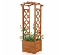 Arco per rose in ioriera in legno 48 cm × 39 cm × 129,5 cm (L x L x A)