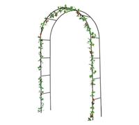 Arco per rose rampicanti metallo nero 140x240x37 cm