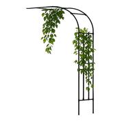 Arco per rose rampicanti, per ingressi e sentieri, in metallo robusto, disponibile in altezza da 120 a 240 cm (larghezza x altezza), 60 x 240 cm, colore: nero