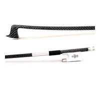 Arco per violino in fibra di carbonio di qualità professionale 4/4 bianco con doppi occhielli intagliati coda di cavallo(Type 2)