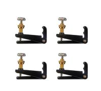 Arco Per Violino Professionale Per Strumento A Cor Confezione Da 4 Per Gancio Per Corda Di Regolazione Per Violino 4/4 Accessori Placcati In Oro(Black)