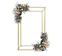 Arco quadrato per matrimonio, 114 x 60 x 180 cm, in metallo, per compleanno, matrimonio, baby shower, addio al nubilato