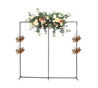 Arco quadrato per matrimonio, nero, 230 x 230 cm, telaio in metallo, per matrimoni, hotel, feste, fotografie, ecc.