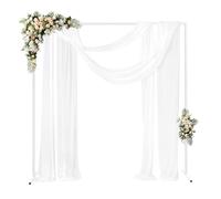 Arco quadrato per matrimonio TkkMivcOC, in metallo, per palloncini, regolabile, per matrimonio, compleanno, baby shower, banchetto, 2 x 2 m, bianco