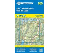 Arco, Valle del Sarca, Valle dei Laghi. Carta topografica in scala 1:25.000, antistrappo, impermeabile, fotodegradabile. Ediz. multilingue: 055: Tabacco Wanderkarte 1:25000