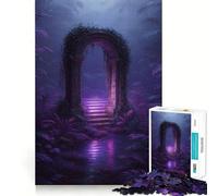 Arco viola mistico in una giungla lussureggiante Puzzle per adolescenti da 1000 pezzi Gioco rompicapo antistress Taglio premium (50x75cm)