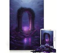 Arco viola mistico in una giungla lussureggiante Puzzle per adolescenti da 1000 pezzi Gioco rompicapo antistress Taglio premium (50x75cm)