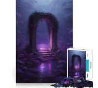 Arco viola mistico nella giungla lussureggiante Puzzle da 1000 pezzi per adolescenti Migliora la memoria Divertente e rilassante Design Assemblaggio Regalo elegante (38x52cm)