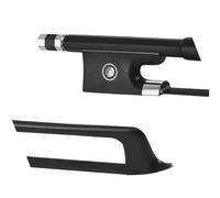 arco Violino Per Principianti Arco per violino 4/4 Bastone rotondo in fibra di carbonio Arco per violino durevole Rana in ebano Crine di cavallo nero Suono brillante e ben bilanciato